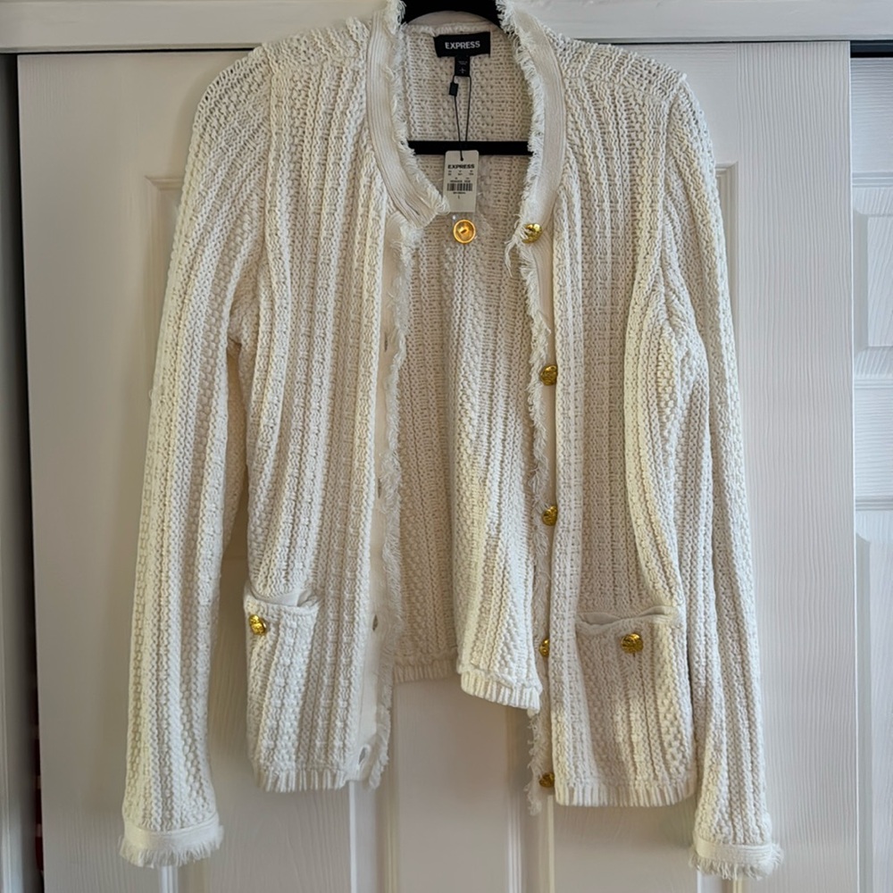 Express Knit Button Sweater